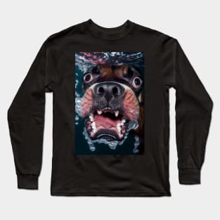 Dogs in Water #4 Long Sleeve T-Shirt